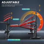 Weight Bench Set with Squat Rack.