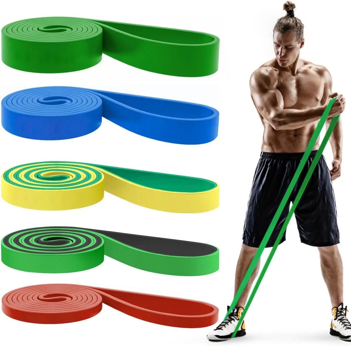 Resistance Bands Set for Pull-Up Assistance, Workout.