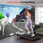 Foldable Data Monitoring Incline Home Treadmill