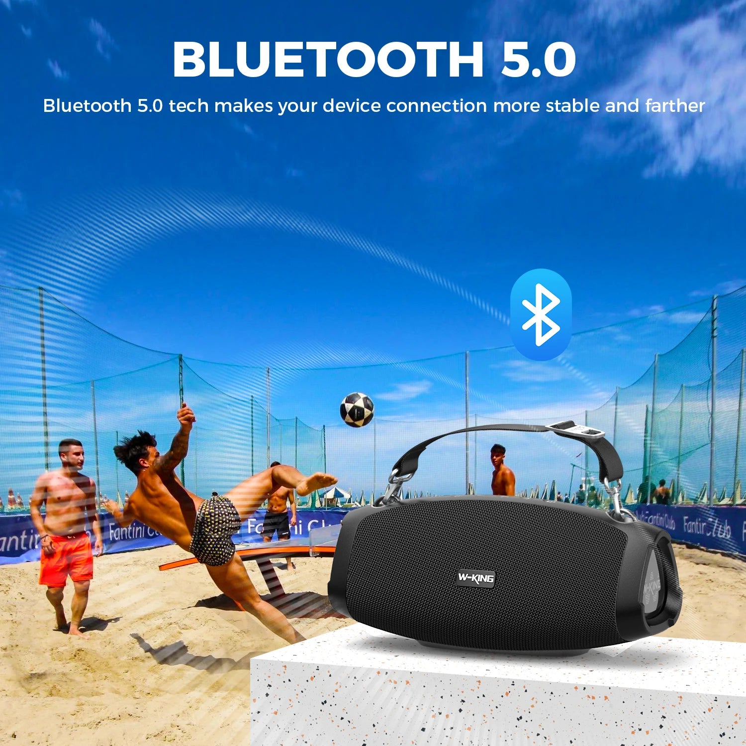 Portable Loud Bluetooth Speakers with Wireless Microphone.