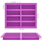 8 Cavity Rectangle Silicone Molds for Baking Granola Bar.