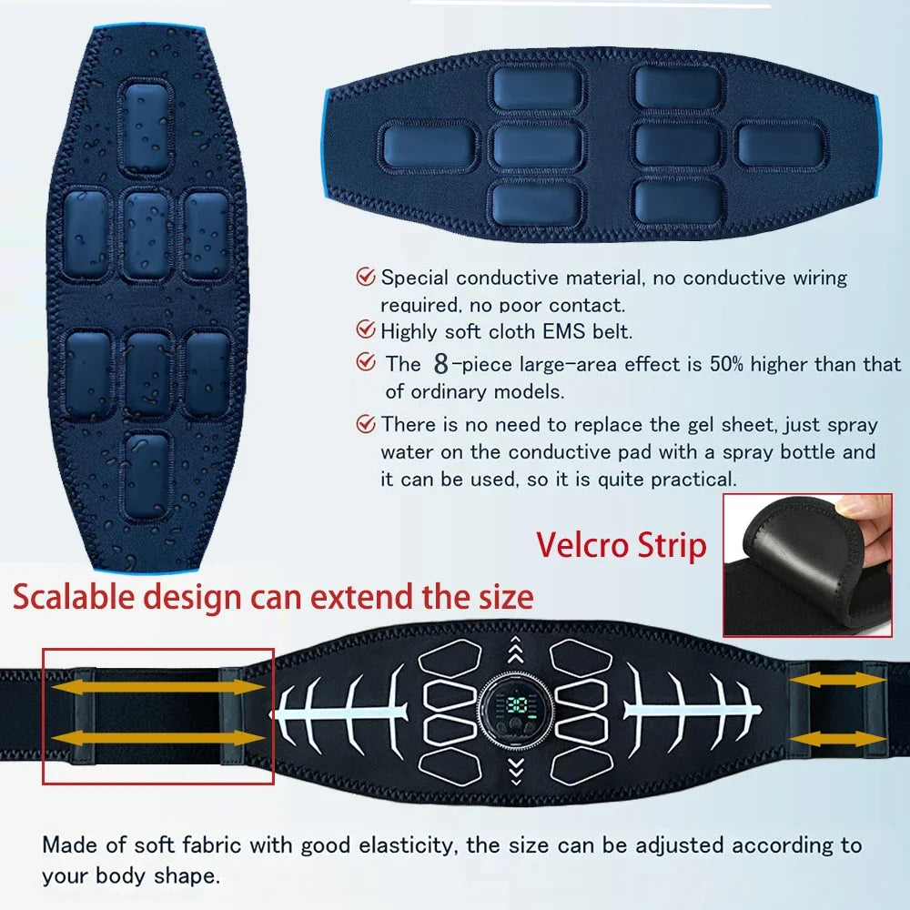 Abdominal Toning Belt Muscle Toner EMS Muscle Stimulator
