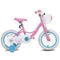 JOYSTAR Fairy Bike with Training Wheels, Handbrake and Basket.