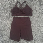 Women Gym Bra+High Waist Short Leggings.