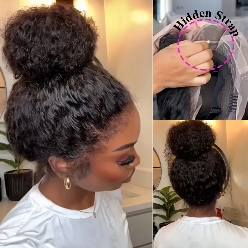 Strap Deep Curly Wave 360 Full Hd Glueless Wig