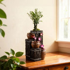 Succulent Growing Fountain with  LED Changing Lights