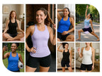 Seamless Workout Tank Tops with Built-in Bra.