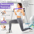 Multifunctional Pilates Bar Kit with Resistance Band