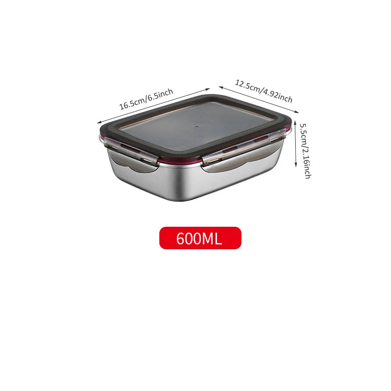 Stainless Steel Food Lunch Bento Box.