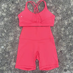 Women Gym Bra+High Waist Short Leggings.