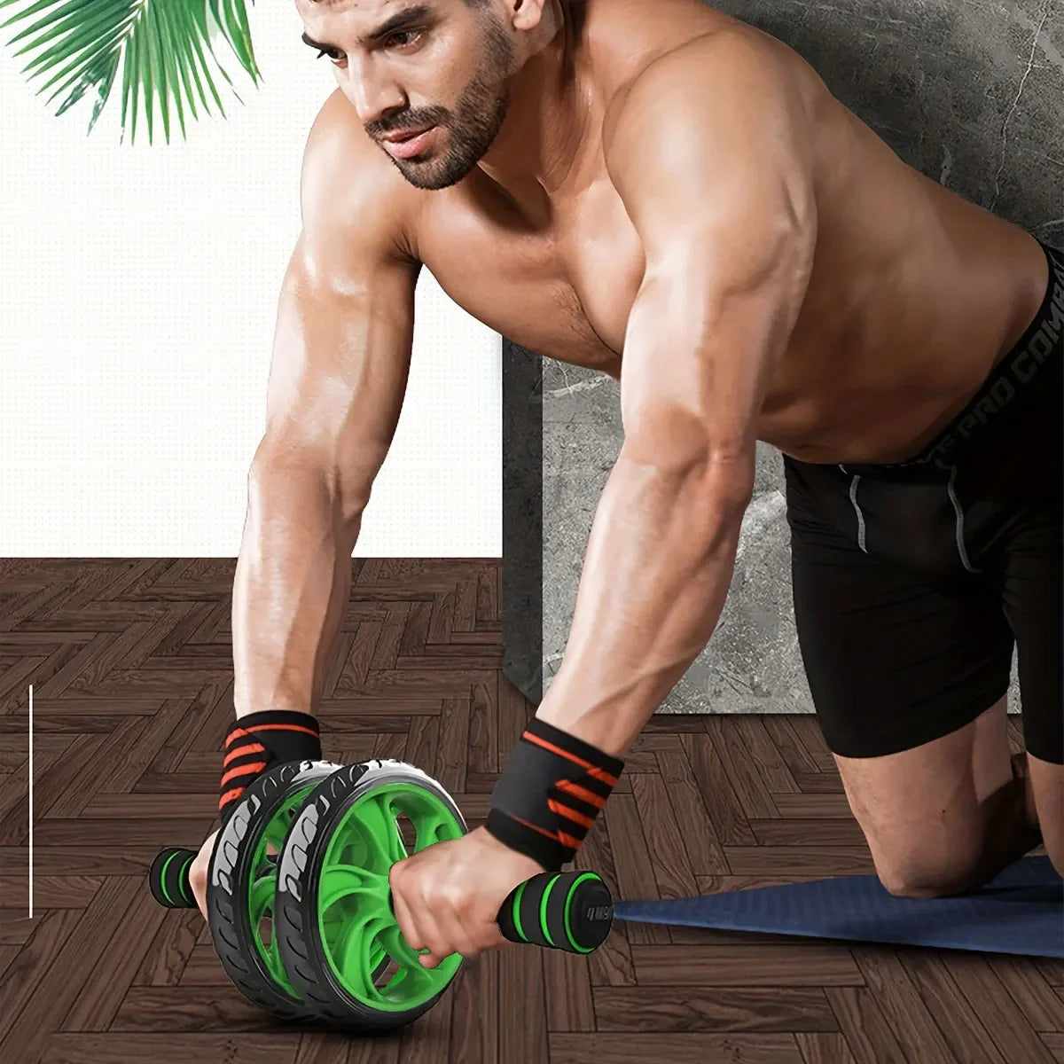 Silent Abdominal Muscle Fitness Roller Wheel Double Wheel