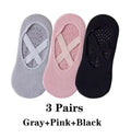 Women Cotton Silicone Non-slip Pilates Grip Sports Sock.