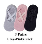 Women Cotton Silicone Non-slip Pilates Grip Sports Sock.