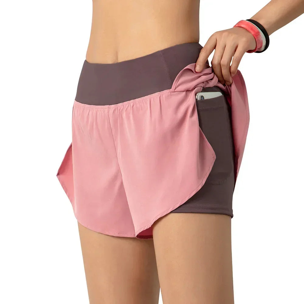 Running Shorts with Wide Waistband Coverage