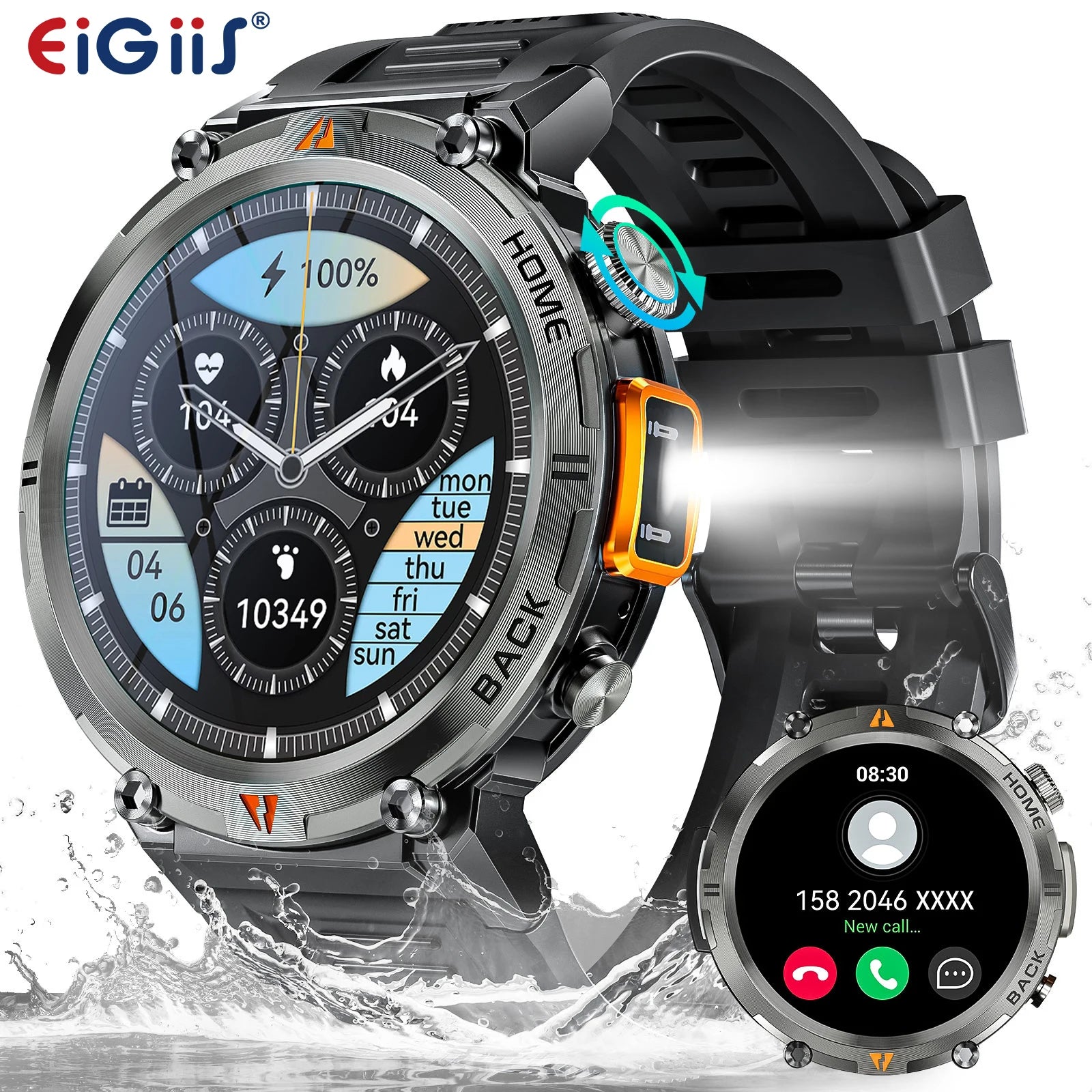 Bluetooth smartwatch Full Touch Screen Health Monitor