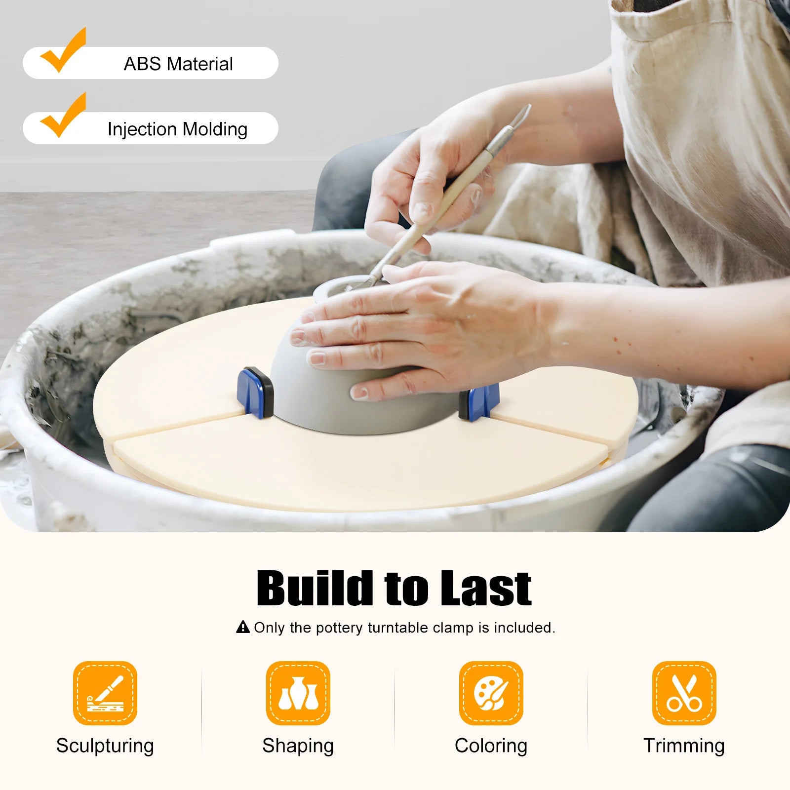 Pottery Turntable Clamp Portable Ceramic Pottery Machine