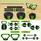 4 in 1 Adjustable Kettlebell and  Dumbbell Set.