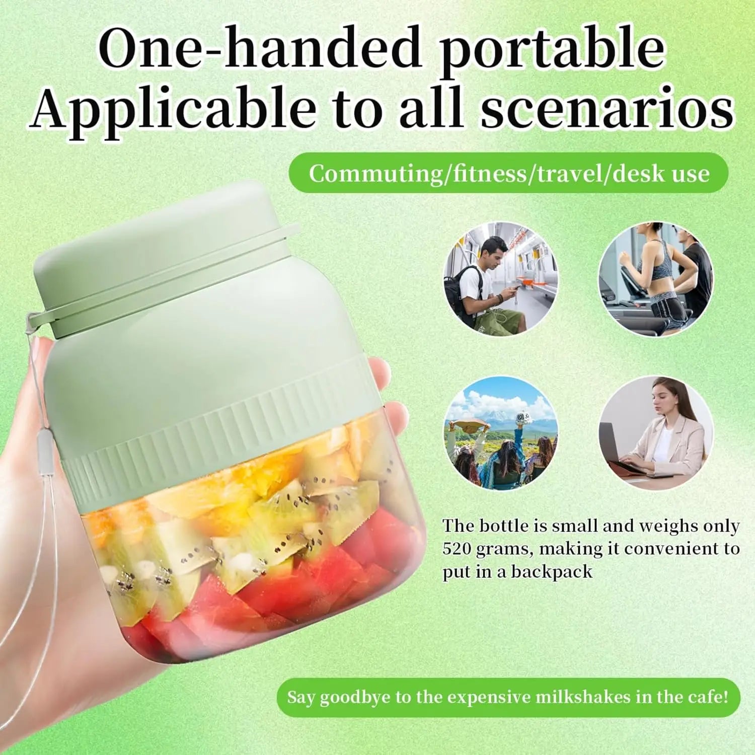 Portable Travel Rechargeable Blender for Smoothies & Shakes