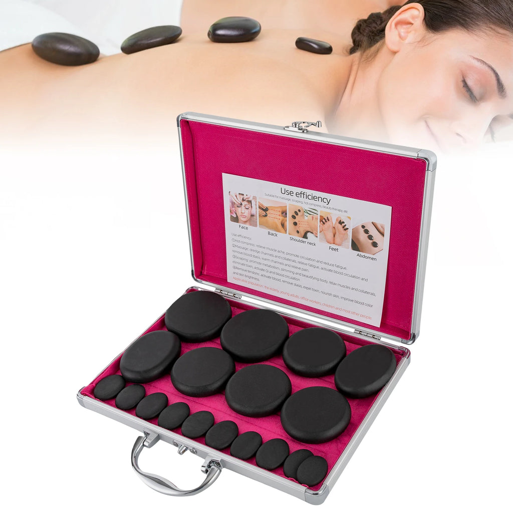 Relaxing Healing Hot Stones Massage Set