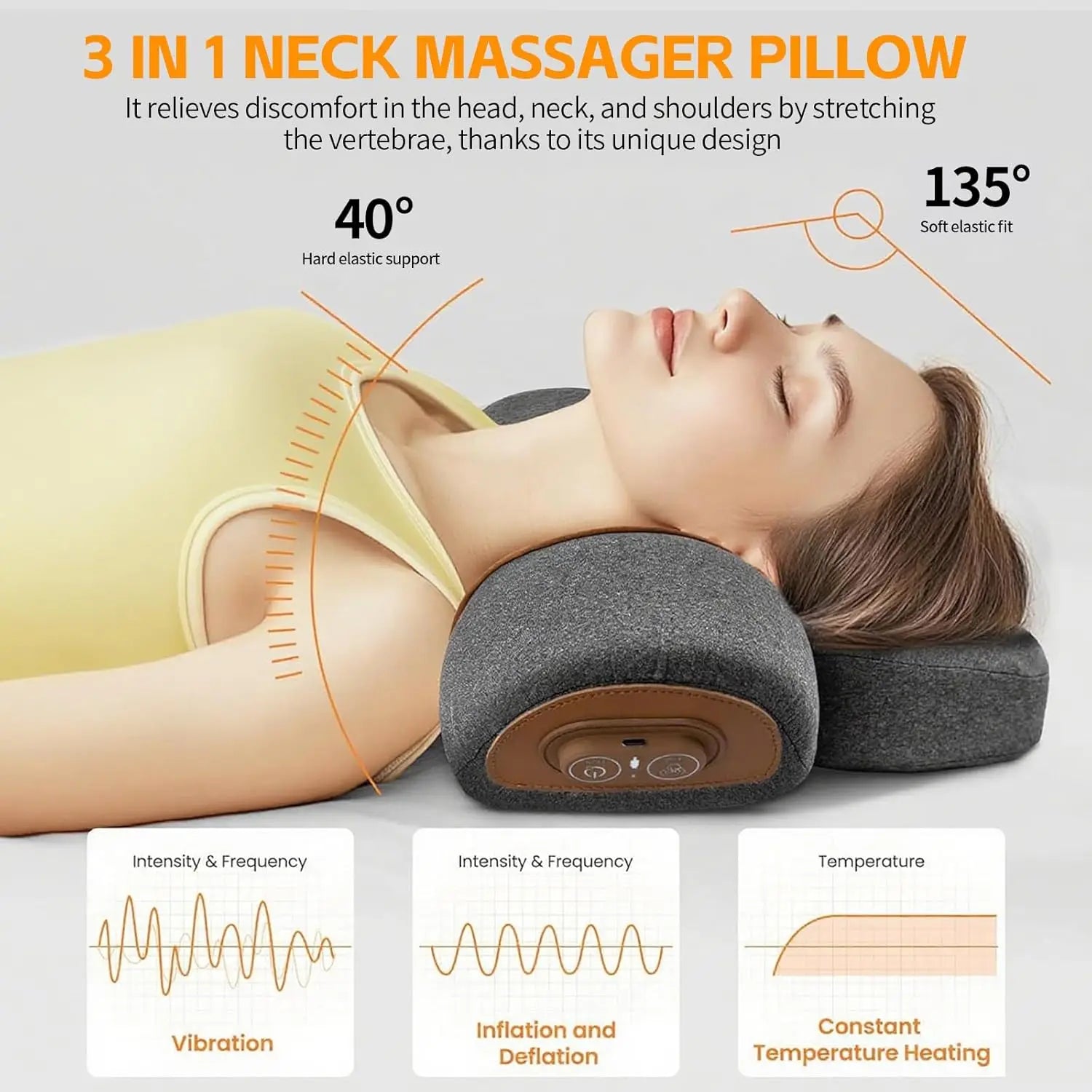 3-in-1 Neck Massager Pillow with Heat