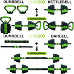 4 in 1 Adjustable Kettlebell and  Dumbbell Set.