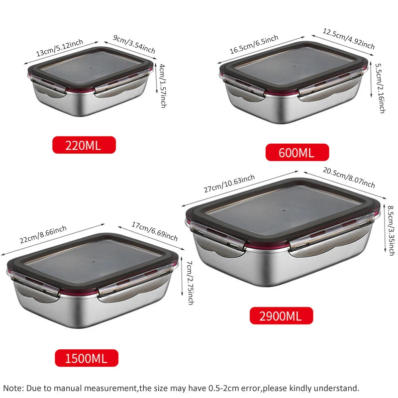 Stainless Steel Food Lunch Bento Box.