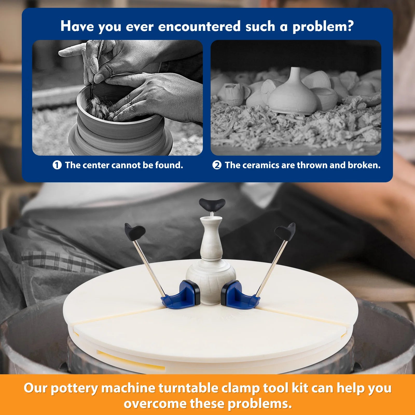 Pottery Turntable Clamp Portable Ceramic Pottery Machine