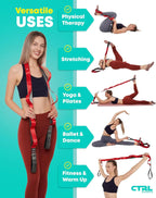 Non-Elastic Stretch Band with Loops for Yoga.