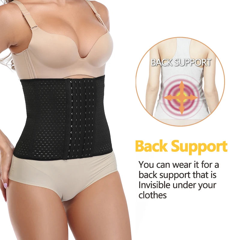 Slimming Waist Trainer Fat Compression, Firm Hook Corset