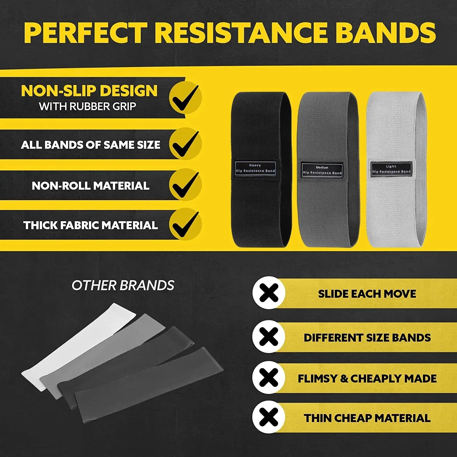Glute Thigh Elastic Workout Bands.