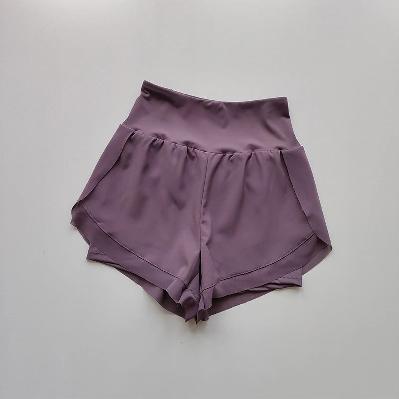 2 In 1 Quick-dry High Waist Fitness Shorts.