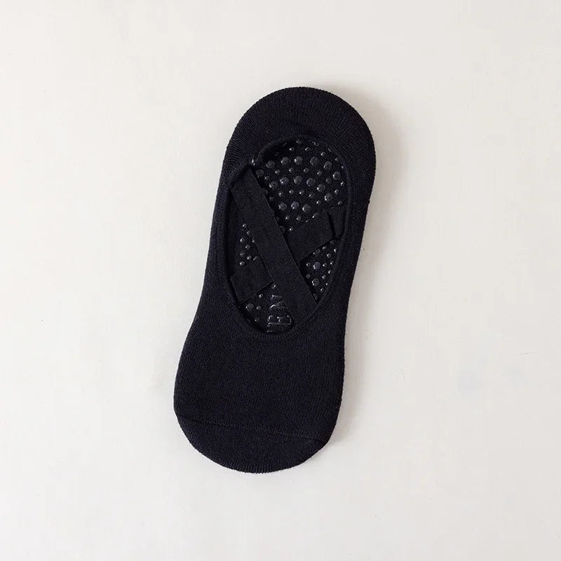 Women Cotton Silicone Non-slip Pilates Grip Sports Sock.