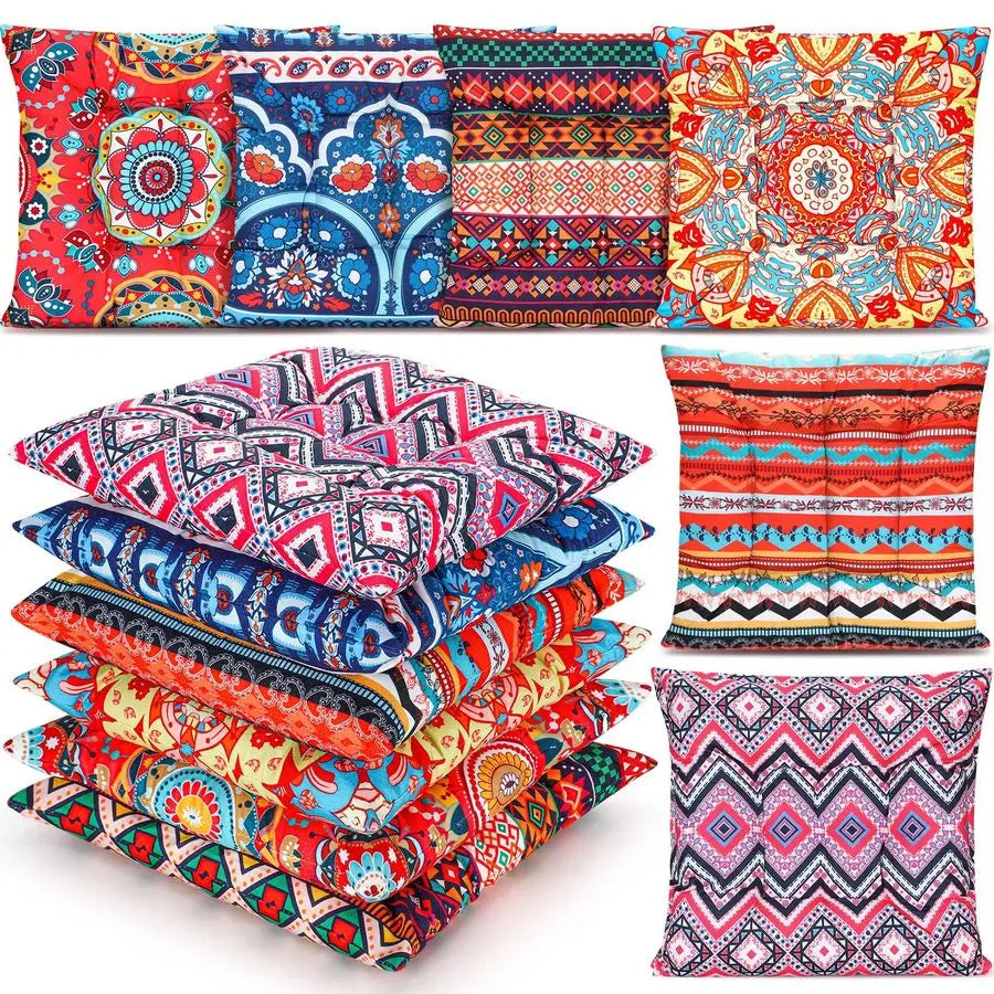 6 Pcs Bohemian Floor Pillows Cushions