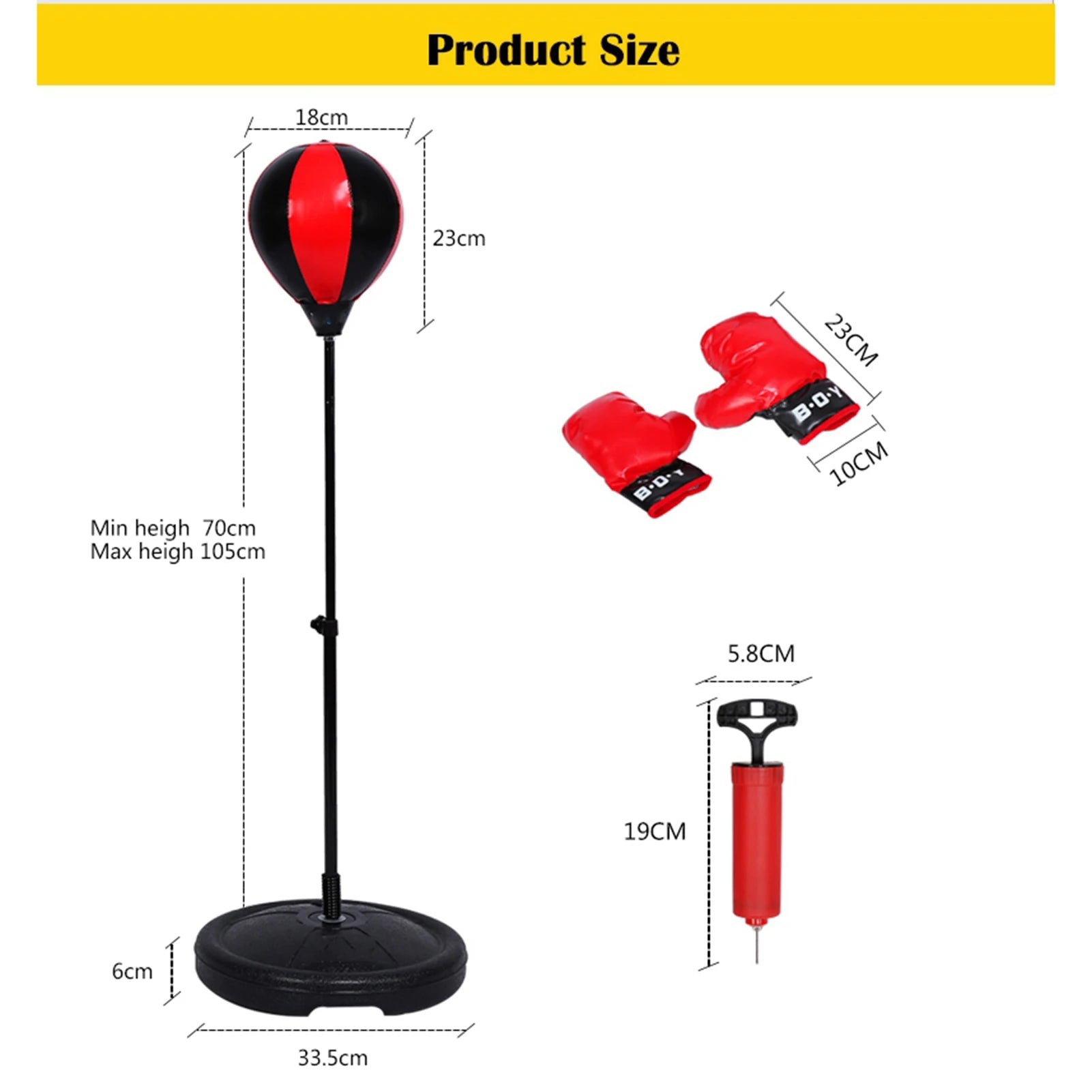 Adjustable Kids Punching Speed Boxing  Set.