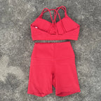 Women Gym Bra+High Waist Short Leggings.