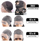 Curly 360 Full Lace Glueless Wig Human Hair Invisible Drawstring.