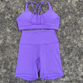 Women Gym Bra+High Waist Short Leggings.