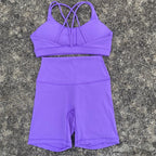 Women Gym Bra+High Waist Short Leggings.