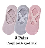 Women Cotton Silicone Non-slip Pilates Grip Sports Sock.