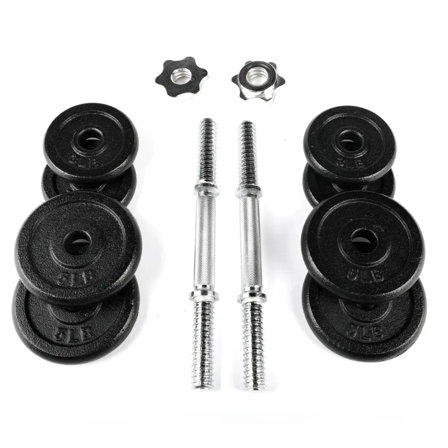 40lb Adjustable Chrome Secure Grip Dumbbell Set