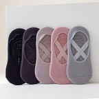 Women Cotton Silicone Non-slip Pilates Grip Sports Sock.