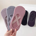 Women Cotton Silicone Non-slip Pilates Grip Sports Sock.