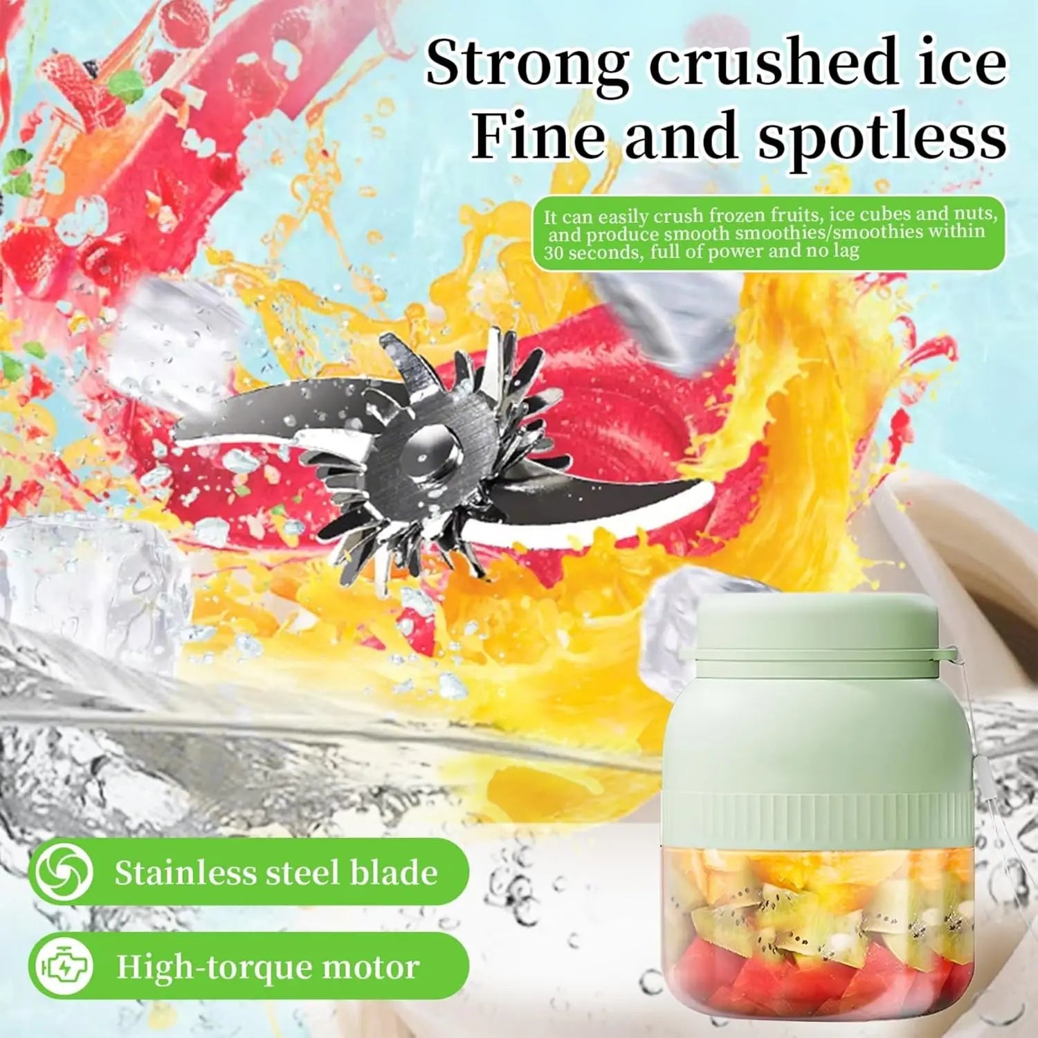 Portable Travel Rechargeable Blender for Smoothies & Shakes