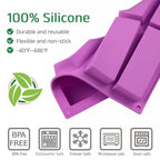 8 Cavity Rectangle Silicone Molds for Baking Granola Bar.