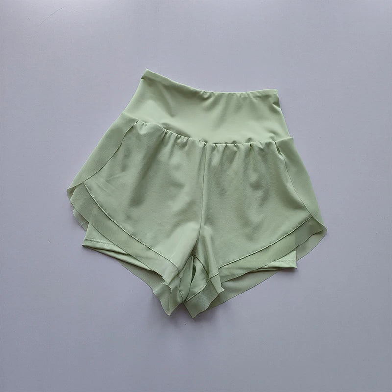 2 In 1 Quick-dry High Waist Fitness Shorts.