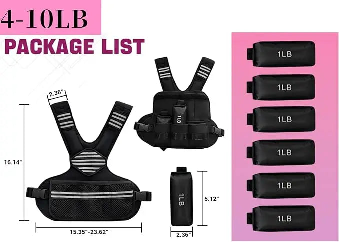 Adjustable Weighted Vest for Fitness.