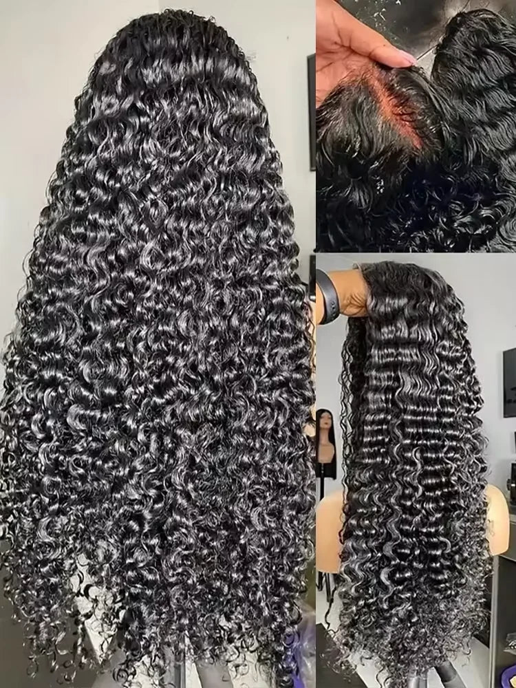 HD Lace Front Human Hair Wigs Deep Wave  Wig.