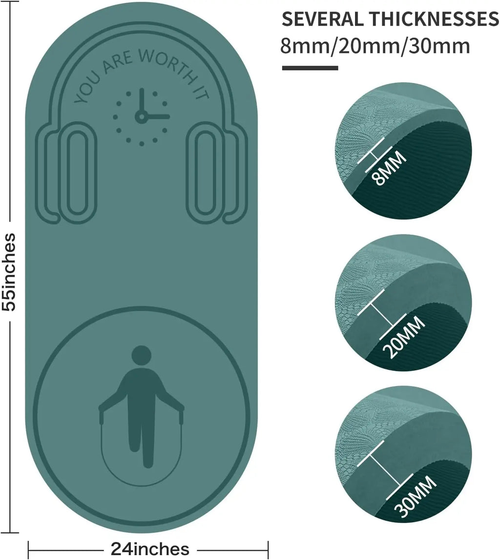 Jump Rope Mat with Carrying Bag & Rope