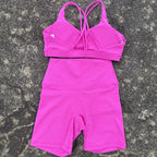 Women Gym Bra+High Waist Short Leggings.