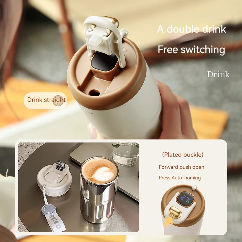 LED Temperature Display Vacuum Coffee Cup